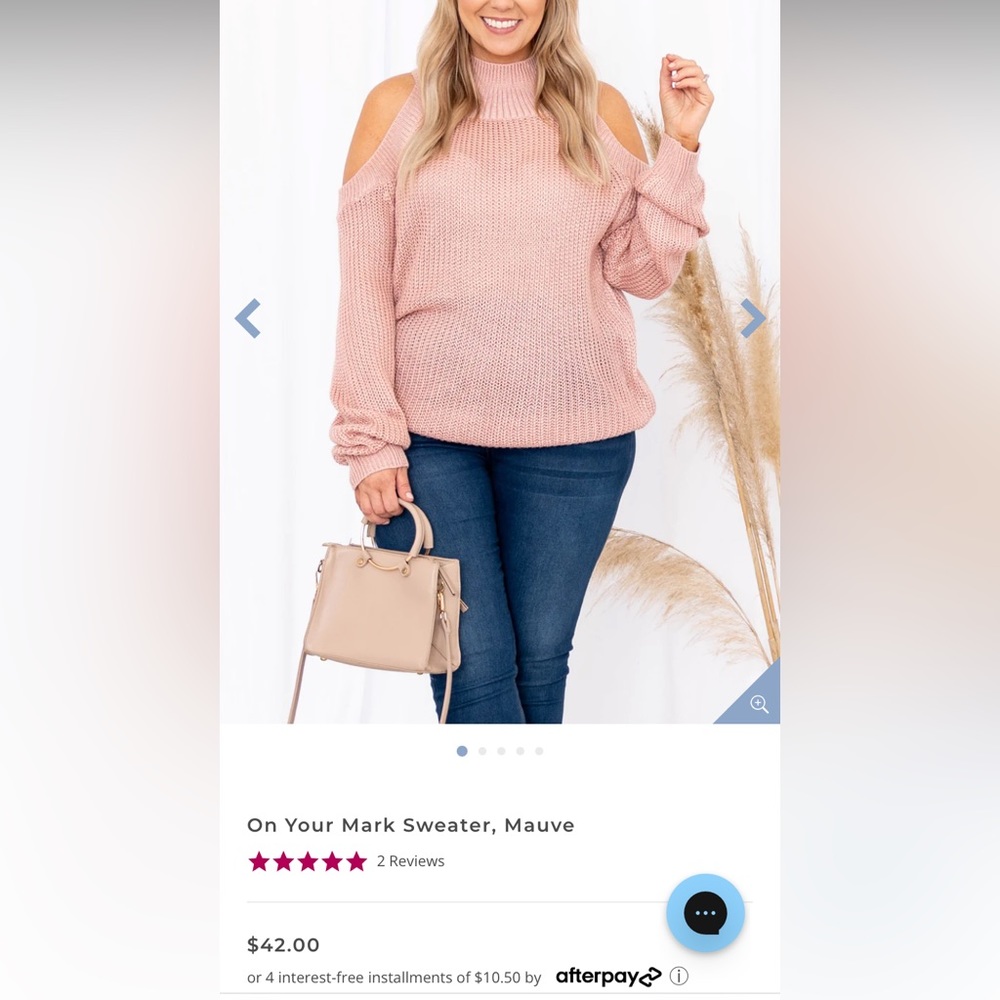 Chic Soul On Your Mark Mauve Sweater - 3X - never worn